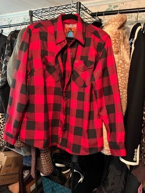 DIXXON Red & Black Buffalo Plaid Flannel Shirt